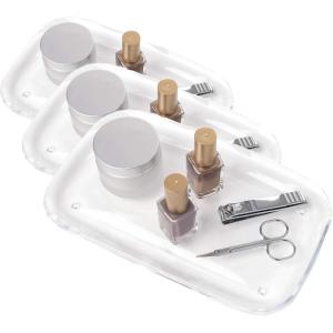Umbra Droplet Tray Jewelry Display/Holder, Bathroom Accessory/Amenity Holder – Clear Acrylic, Looks Like Glass(9.8″ x 5.9″ x 0.8″ (Pack of 3))
