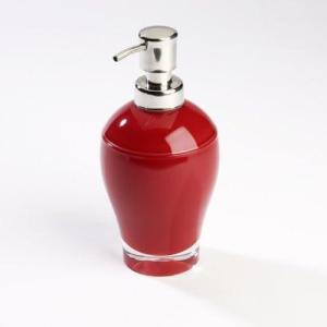 Umbra Gloss Soap Pump, Clear with White(Rouge)