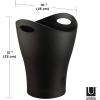 Umbra Garbino Trash Can 2.25-Gallon (8.5L) Capacity, Black(Black)