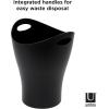 Umbra Garbino Trash Can 2.25-Gallon (8.5L) Capacity, Black(Black)