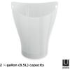 Umbra Garbino Trash Can 2.25-Gallon (8.5L) Capacity, Black(Metallic-white)