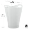Umbra Garbino Trash Can 2.25-Gallon (8.5L) Capacity, Black(Metallic-white)