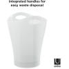 Umbra Garbino Trash Can 2.25-Gallon (8.5L) Capacity, Black(Metallic-white)