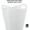 Umbra Garbino Trash Can 2.25-Gallon (8.5L) Capacity, Black(Metallic-white)