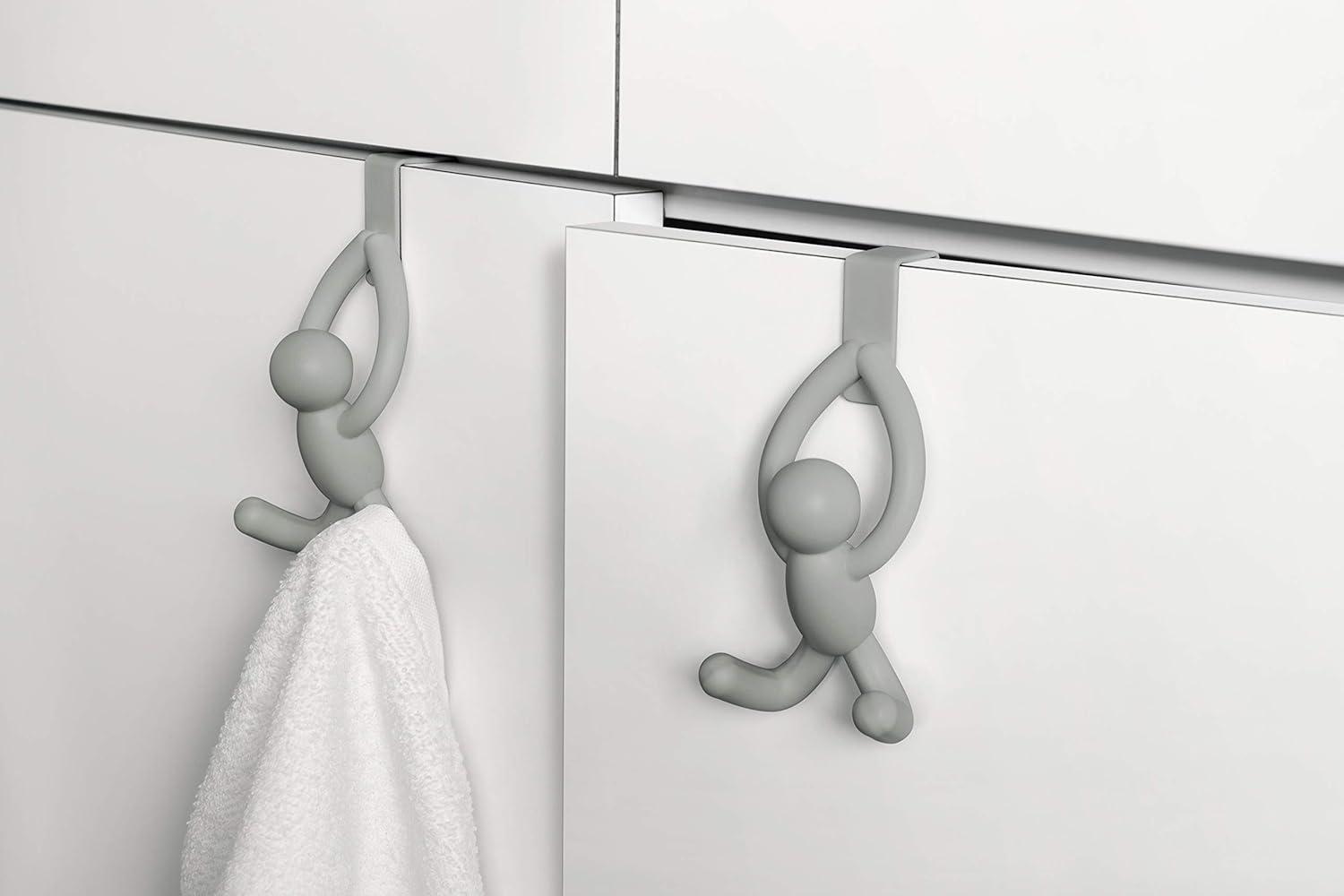 image:imageUmbra Buddy SpaceSaving Over The Cabinet Storage Hooks Kitchen and Bathroom OrganizerGray