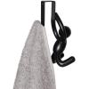 Umbra Buddy Space-Saving Over The Cabinet Storage Hooks, Kitchen and Bathroom Organizer(Black)