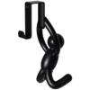Umbra Buddy Space-Saving Over The Cabinet Storage Hooks, Kitchen and Bathroom Organizer(Black)