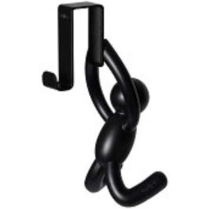 Umbra Buddy Space-Saving Over The Cabinet Storage Hooks, Kitchen and Bathroom Organizer(Black)