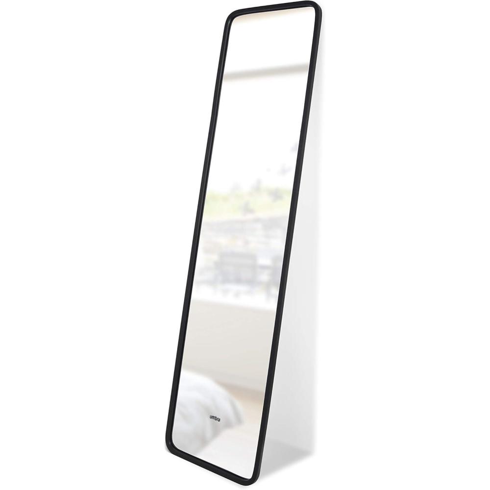 image:imageUmbra Hub Mirror with Rubber Frame Modern Style for Bedroom Bathroom Entryway and More Black62L x 145W
