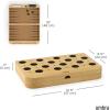 Umbra Blitz 2-in-1 Backgammon & Checkers Set – Folding Decorative Board Game with Ashwood Checkerboard, Cork Backgammon Interior, Includes 32 Pieces & Dice