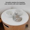 Umbra 299470-491 Tesora Jewelry Box, Two-Tier Resin Storage Container with Removable Lid, Marble/Nickel