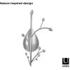 Umbra Orchid Jewelry Hanging Tree Stand – Multi-Functional Necklace Metal Holder Display Organizer Rack With a Ring Dish Tray – Great For Organization – Can Be Used As Decor, Dining Room Centerpiece(Gun Metal)