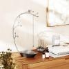 Umbra Orchid Jewelry Hanging Tree Stand – Multi-Functional Necklace Metal Holder Display Organizer Rack With a Ring Dish Tray – Great For Organization – Can Be Used As Decor, Dining Room Centerpiece(Gun Metal)