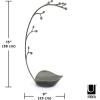 Umbra Orchid Jewelry Hanging Tree Stand – Multi-Functional Necklace Metal Holder Display Organizer Rack With a Ring Dish Tray – Great For Organization – Can Be Used As Decor, Dining Room Centerpiece(Gun Metal)