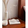Umbra Orchid Jewelry Hanging Tree Stand – Multi-Functional Necklace Metal Holder Display Organizer Rack With a Ring Dish Tray – Great For Organization – Can Be Used As Decor, Dining Room Centerpiece(White)