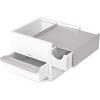 Umbra Stowit Jewelry Box – Modern Keepsake Storage Organizer with Hidden Compartment Drawers for Ring, Bracelet, Watch, Necklace, Earrings, and Accessories(White/Nickel)