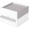 Umbra Stowit Jewelry Box – Modern Keepsake Storage Organizer with Hidden Compartment Drawers for Ring, Bracelet, Watch, Necklace, Earrings, and Accessories(White/Nickel)