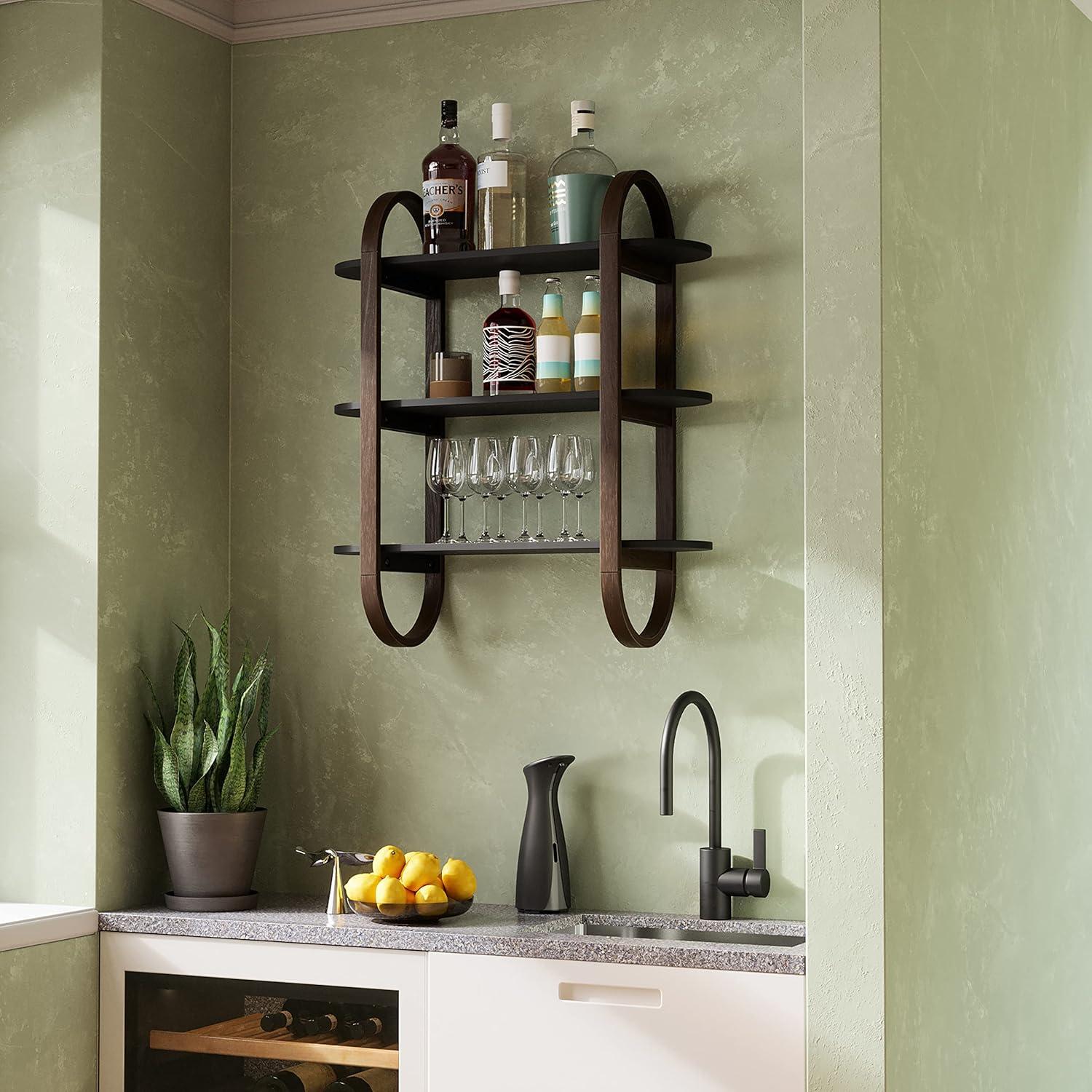 image:imageUmbra Bellwood ThreeTier Shelf Book Case Display with 3 Shelves WhiteNaturalBlackWalnut