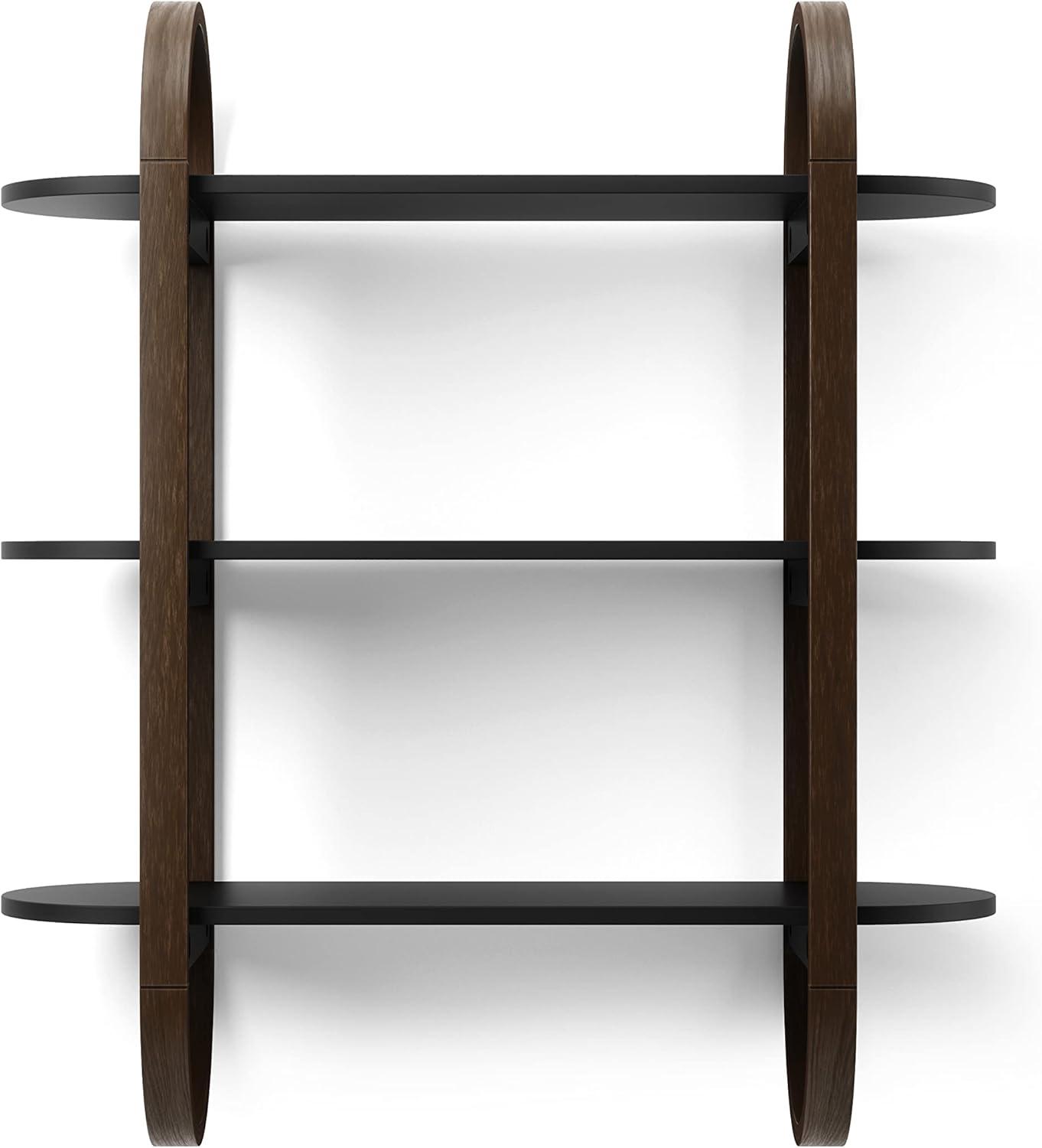image:imageUmbra Bellwood ThreeTier Shelf Book Case Display with 3 Shelves WhiteNaturalBlackWalnut