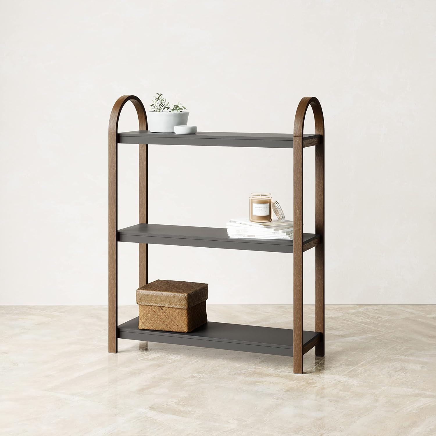 image:imageUmbra Bellwood ThreeTier Shelf Book Case Display with 3 Shelves WhiteNaturalBlackWalnut