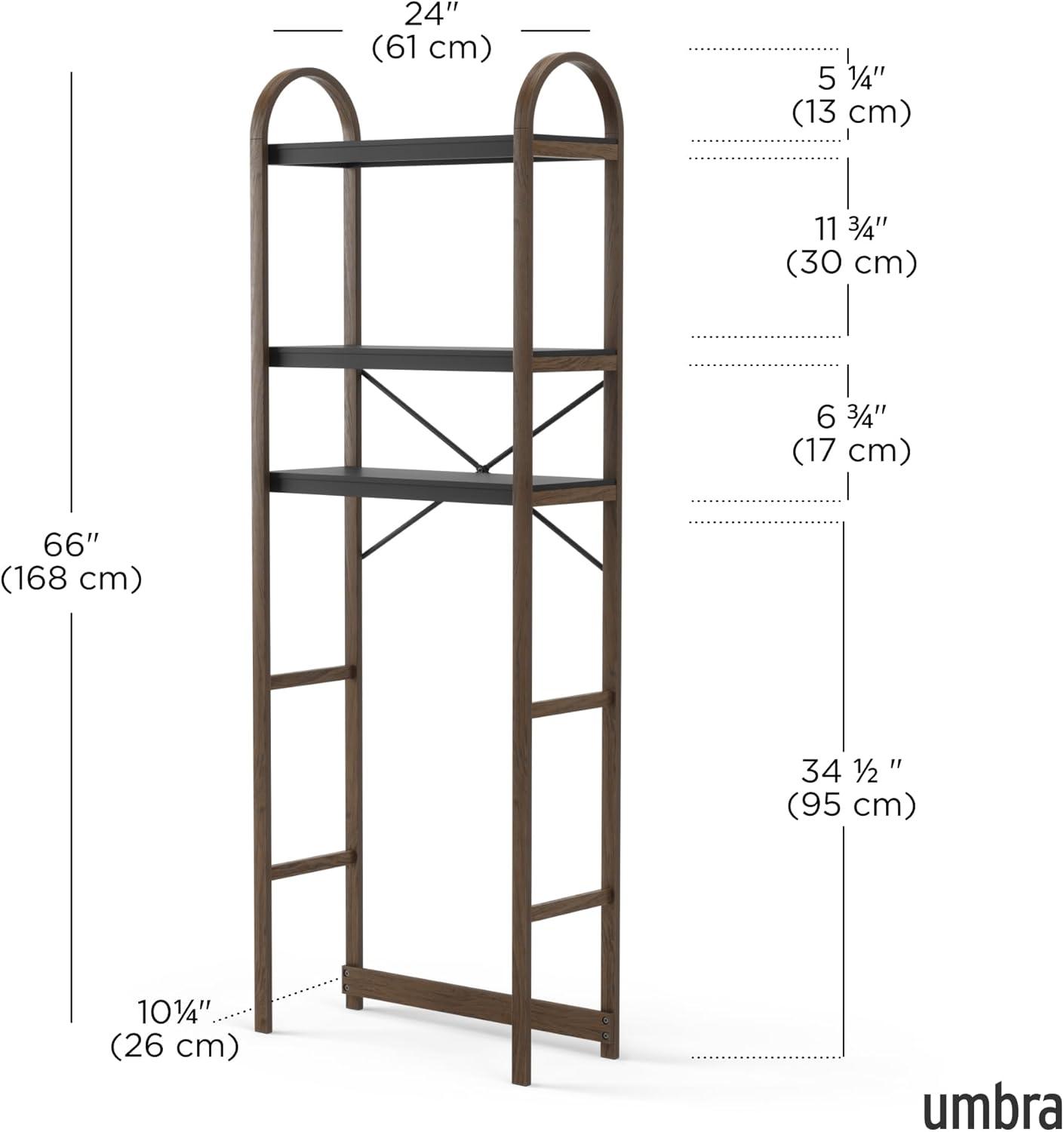 image:imageUmbra Bellwood ThreeTier Shelf Book Case Display with 3 Shelves WhiteNaturalBlackWalnut