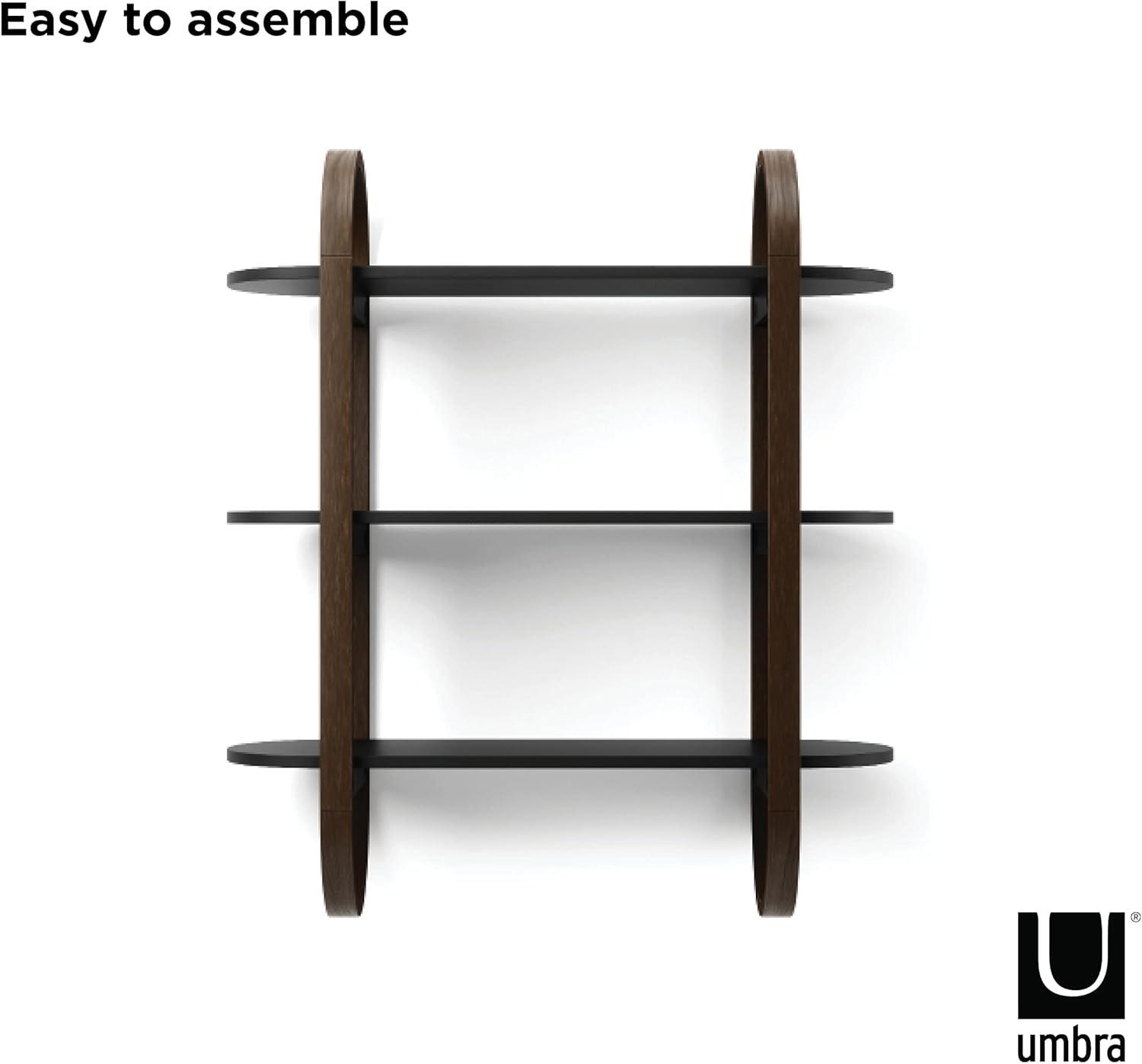 image:imageUmbra Bellwood ThreeTier Shelf Book Case Display with 3 Shelves WhiteNaturalBlackWalnut