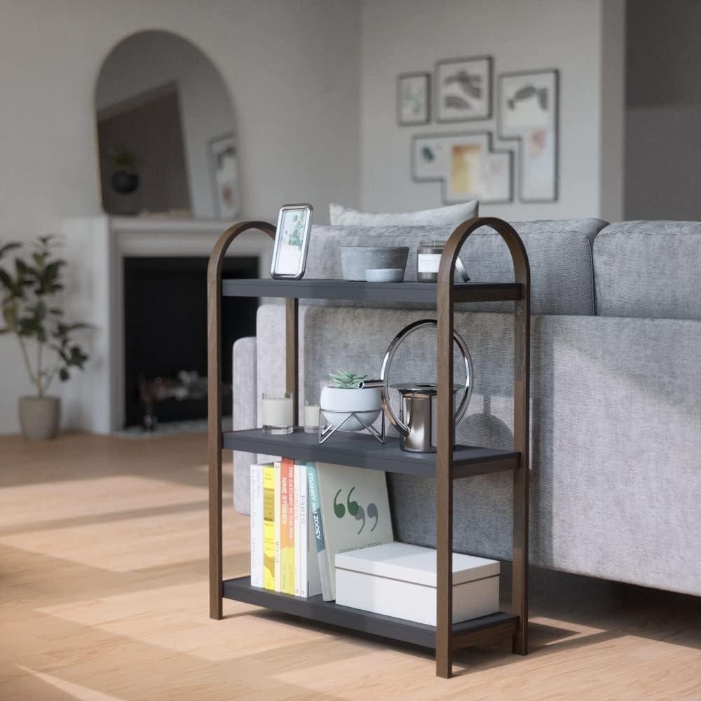 image:imageUmbra Bellwood ThreeTier Shelf Book Case Display with 3 Shelves WhiteNaturalBlackWalnut