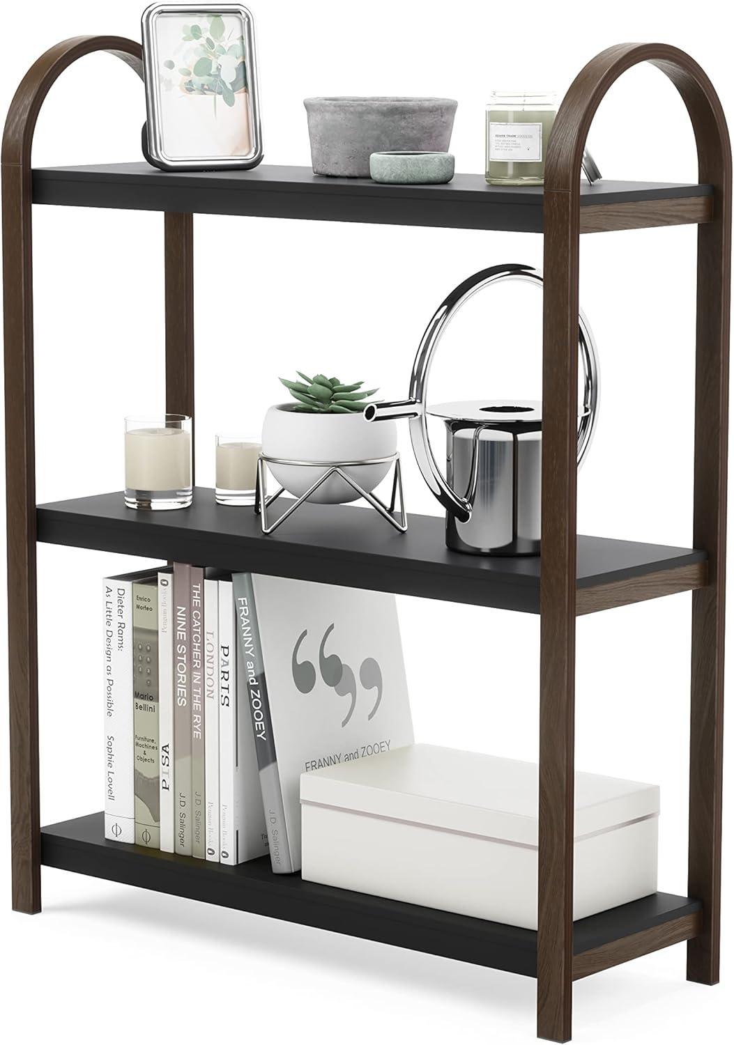 image:imageUmbra Bellwood ThreeTier Shelf Book Case Display with 3 Shelves WhiteNaturalBlackWalnut