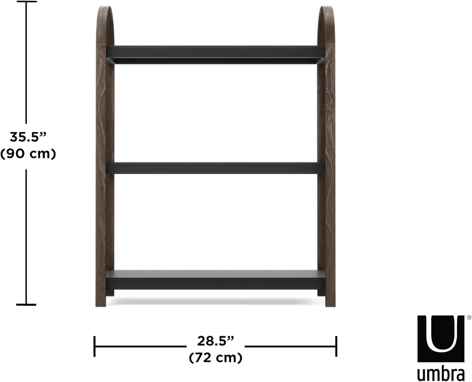 image:imageUmbra Bellwood ThreeTier Shelf Book Case Display with 3 Shelves WhiteNaturalBlackWalnut