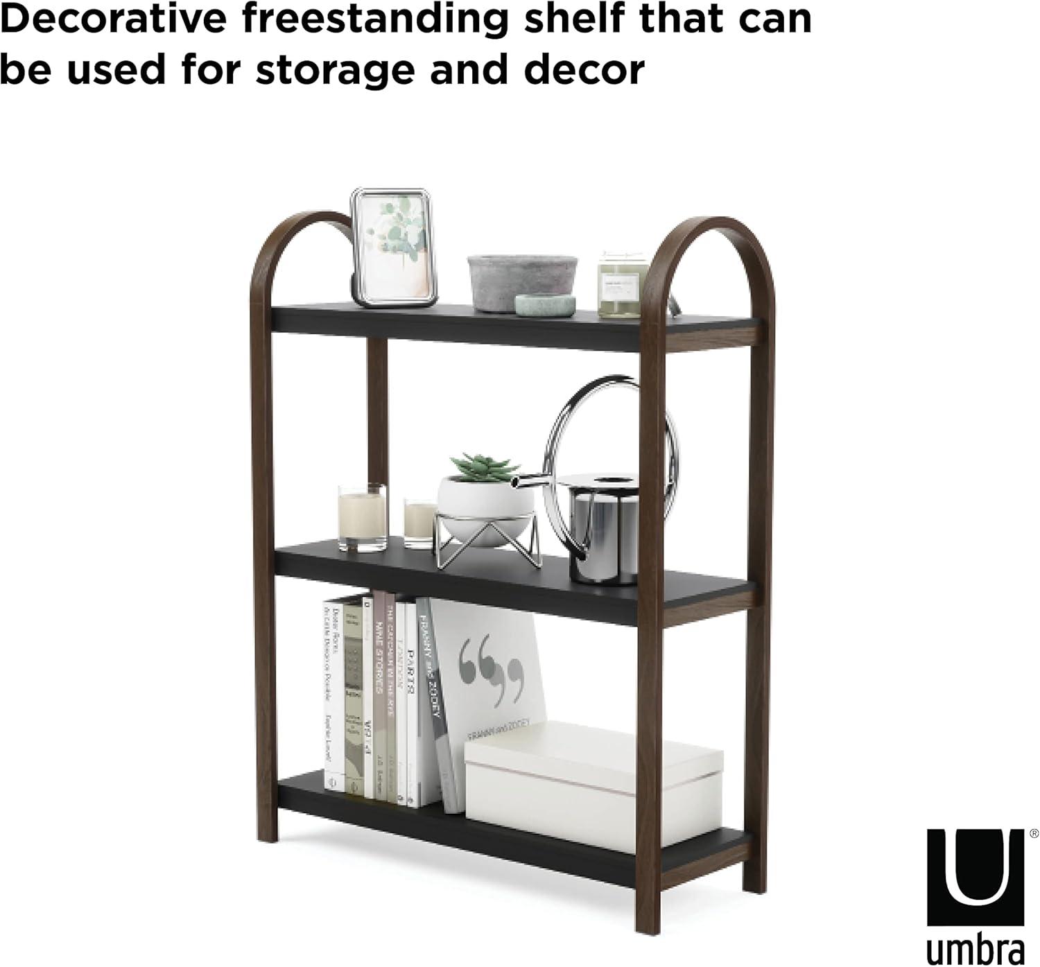 image:imageUmbra Bellwood ThreeTier Shelf Book Case Display with 3 Shelves WhiteNaturalBlackWalnut