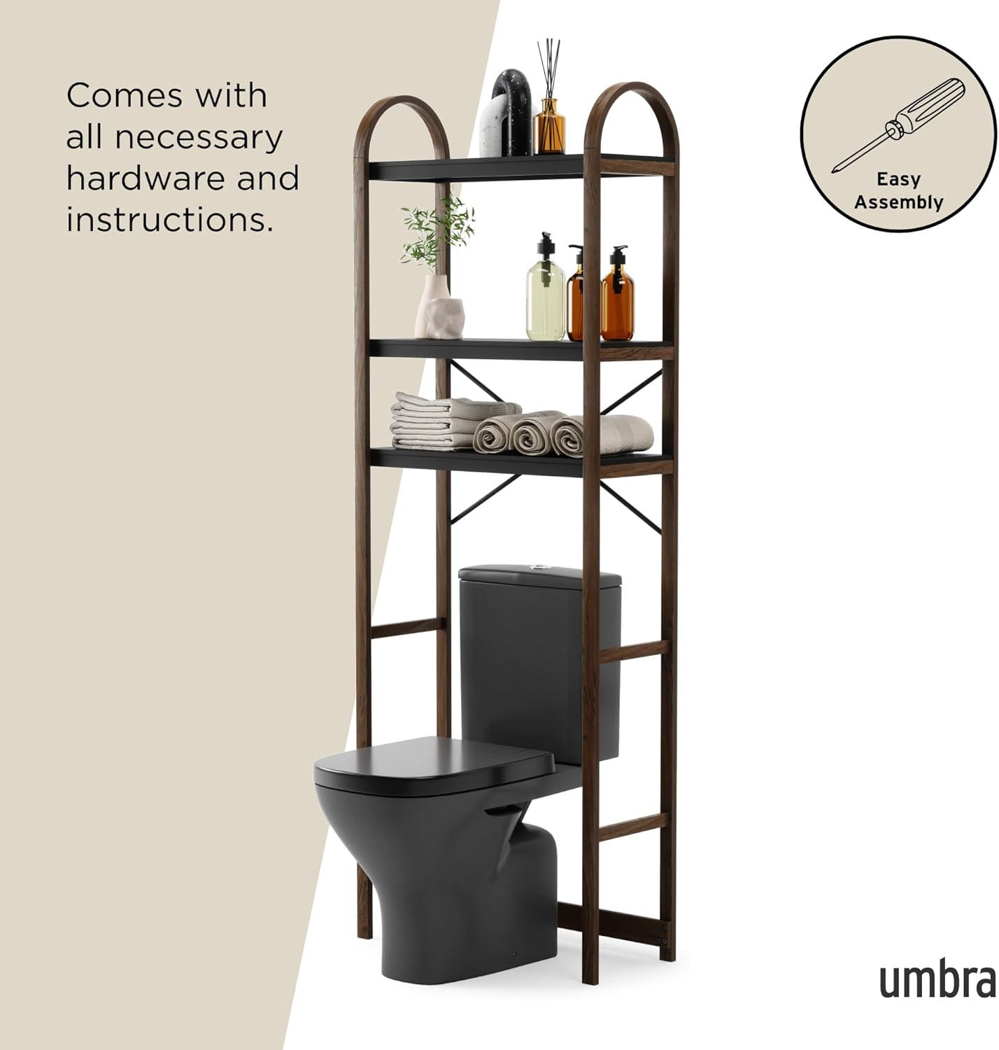 image:imageUmbra Bellwood ThreeTier Shelf Book Case Display with 3 Shelves WhiteNaturalBlackWalnut