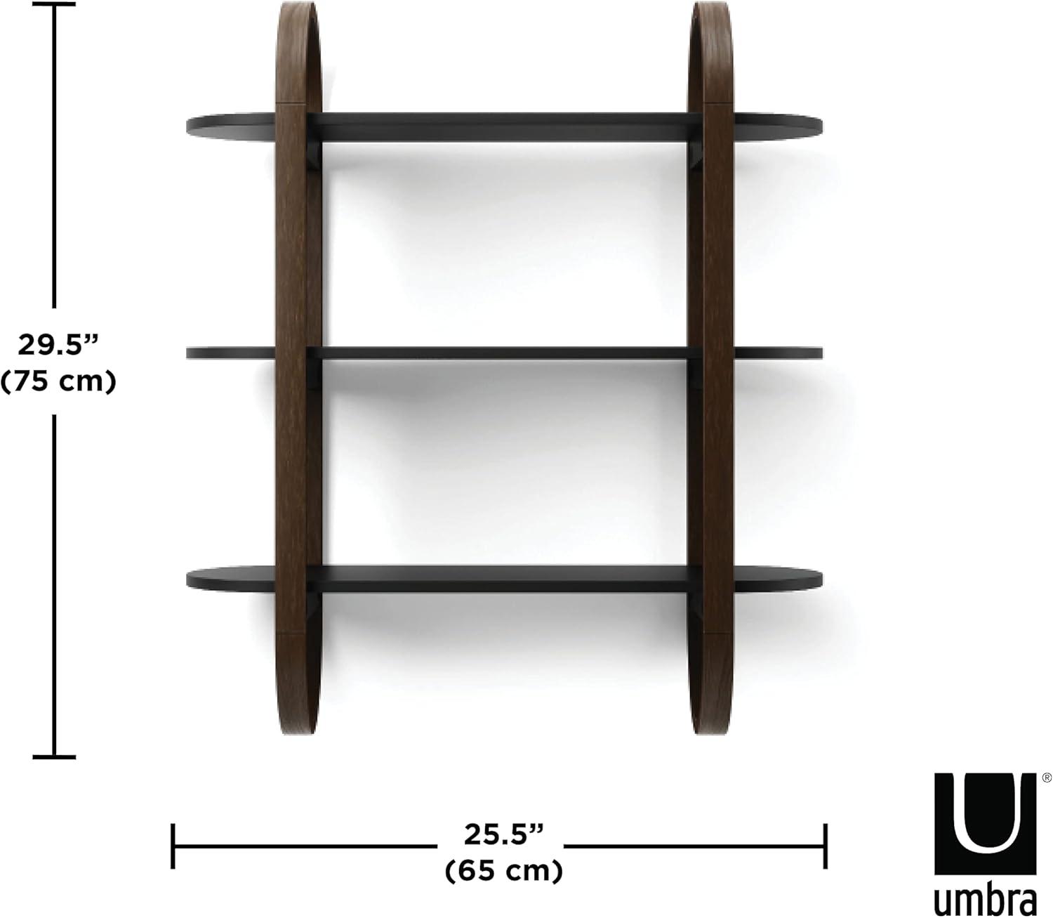 image:imageUmbra Bellwood ThreeTier Shelf Book Case Display with 3 Shelves WhiteNaturalBlackWalnut