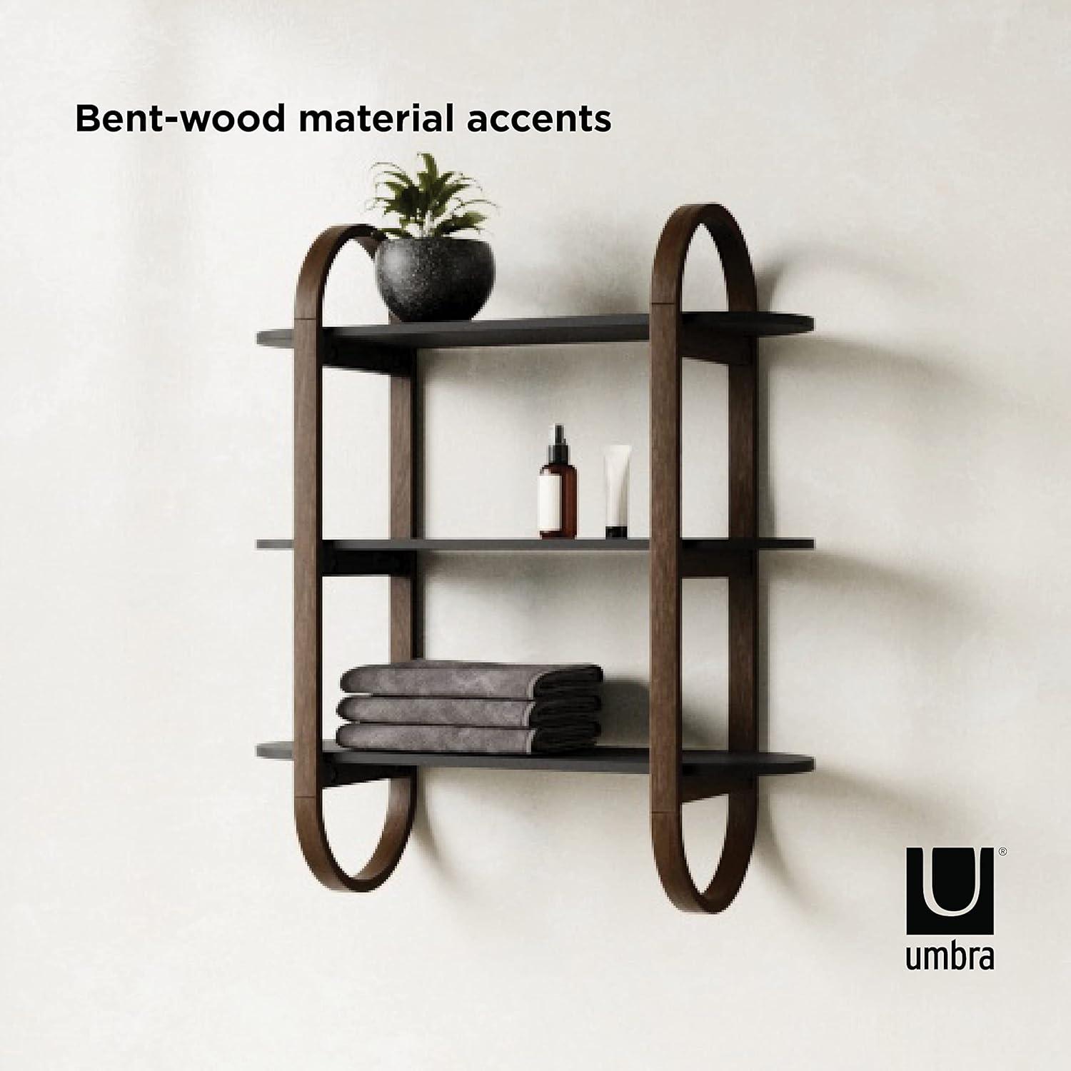 image:imageUmbra Bellwood ThreeTier Shelf Book Case Display with 3 Shelves WhiteNaturalBlackWalnut