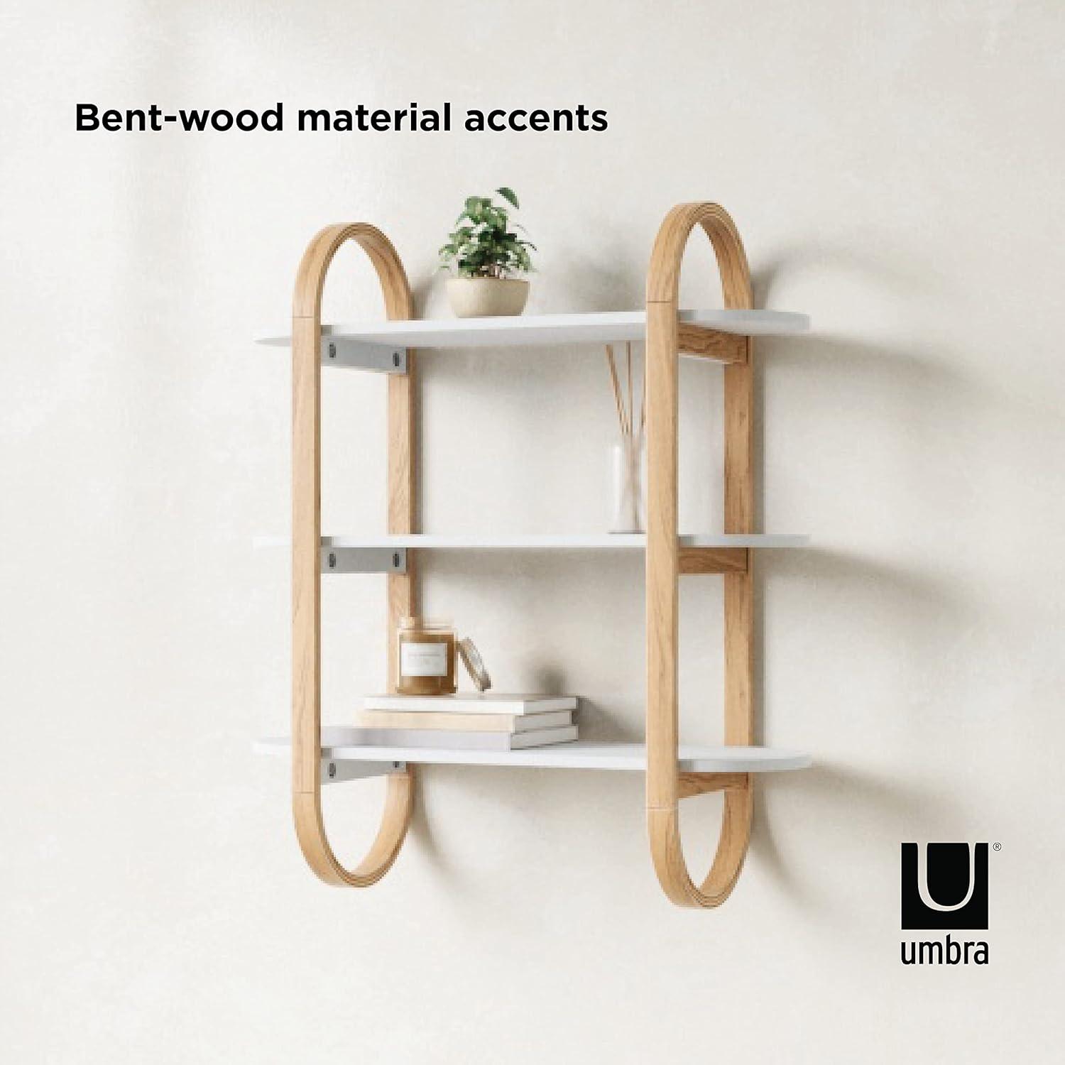 image:imageUmbra Bellwood ThreeTier Shelf Book Case Display with 3 Shelves WhiteNaturalWhiteNatural