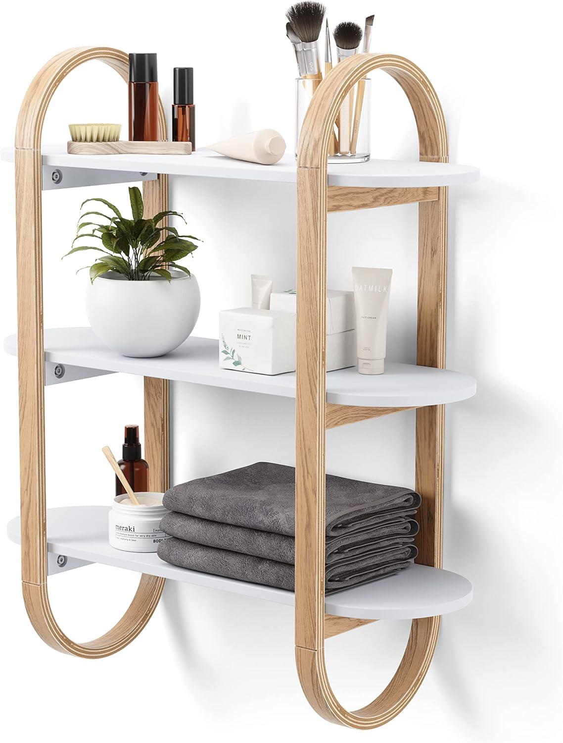 image:imageUmbra Bellwood ThreeTier Shelf Book Case Display with 3 Shelves WhiteNaturalWhiteNatural