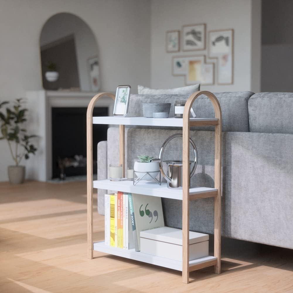 image:imageUmbra Bellwood ThreeTier Shelf Book Case Display with 3 Shelves WhiteNaturalWhiteNatural