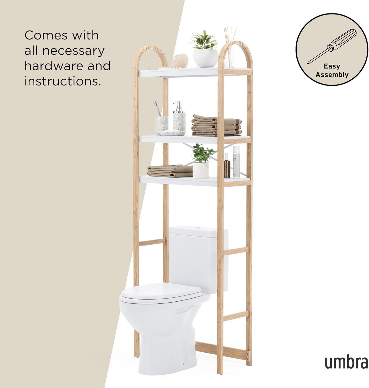 image:imageUmbra Bellwood ThreeTier Shelf Book Case Display with 3 Shelves WhiteNaturalWhiteNatural