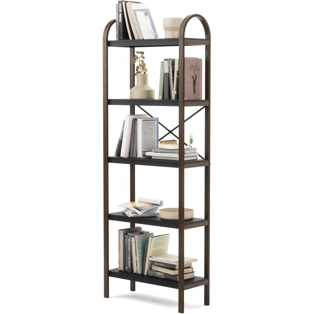 image:imageUmbra Bellwood ThreeTier Shelf Book Case Display with 3 Shelves WhiteNaturalBlackWalnut