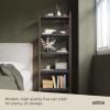 Umbra Bellwood Three-Tier Shelf Book Case Display with 3 Shelves, White/Natural(Black/Walnut)