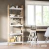 Umbra Bellwood Three-Tier Shelf Book Case Display with 3 Shelves, White/Natural(White/Natural)