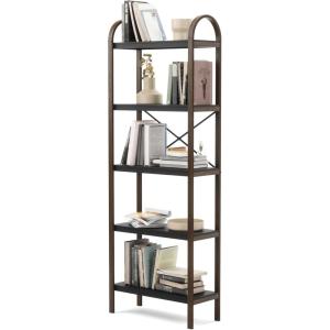Umbra Bellwood Three-Tier Shelf Book Case Display with 3 Shelves, White/Natural(Black/Walnut)