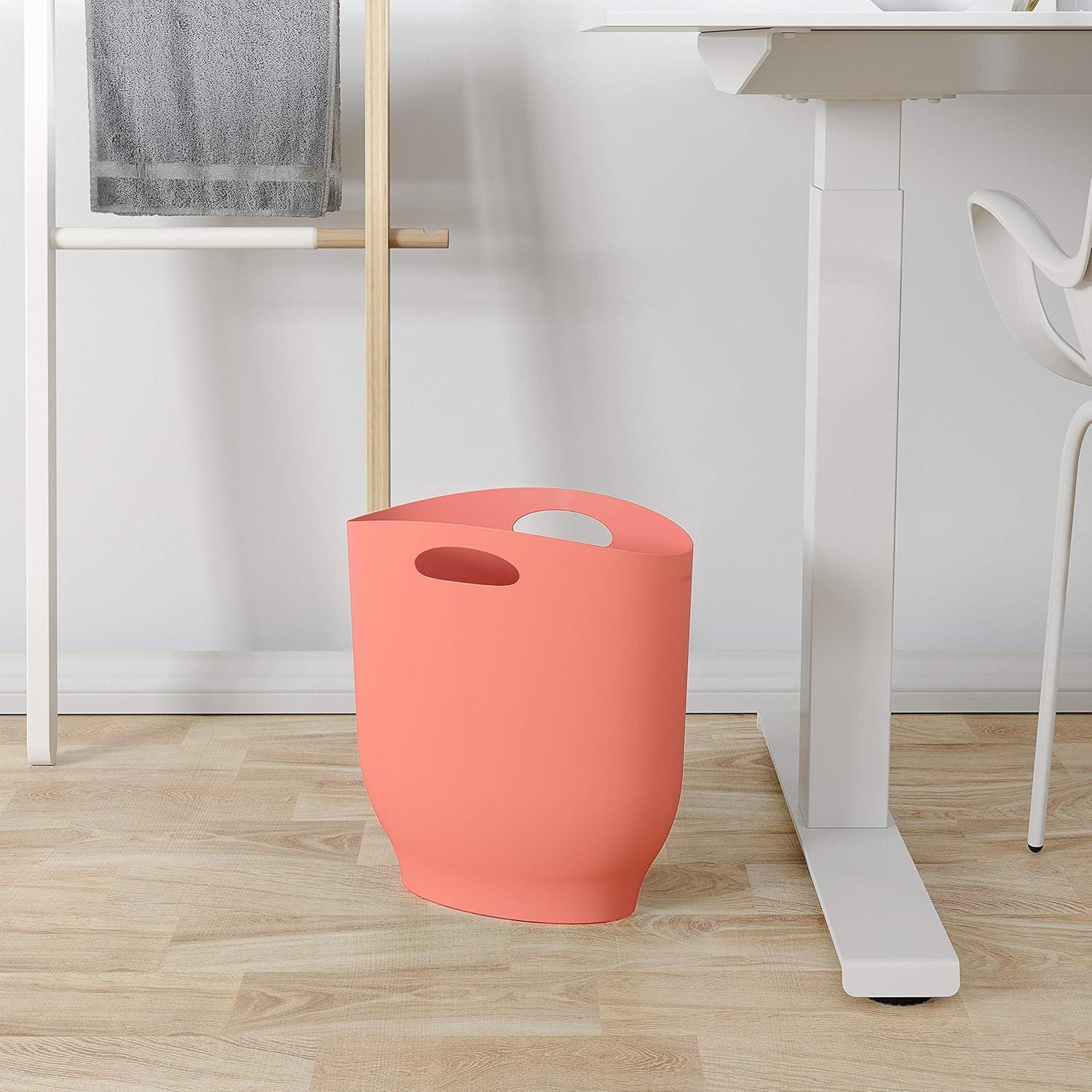 image:imageUmbra Harlo 24 Gallon White Sleek amp Stylish Bathroom Trash Can Small Garbage Bin Wastebasket for Narrow Spaces at Home or Office 212 Gallon Capacity 231012181660Coral