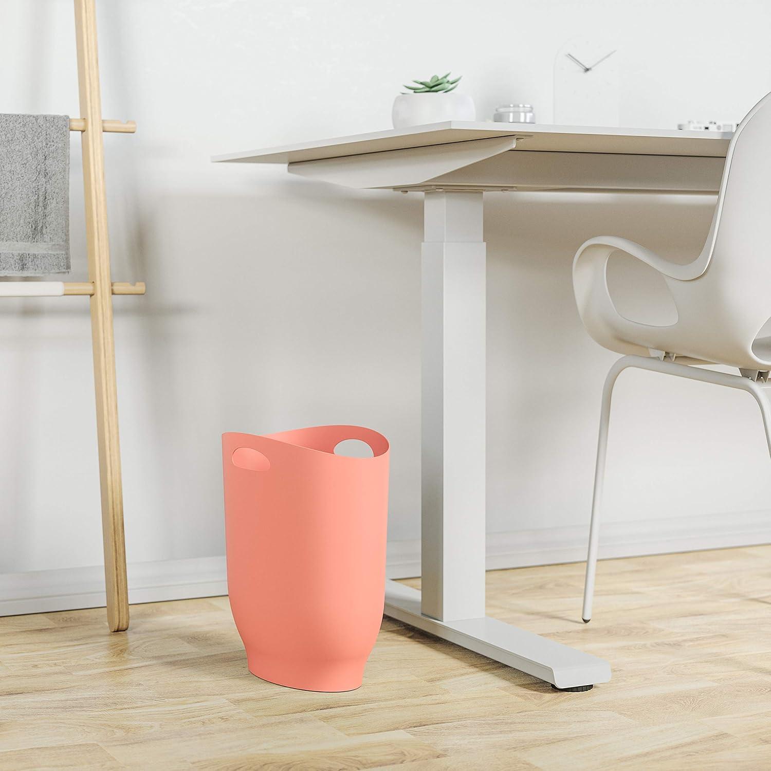 image:imageUmbra Harlo 24 Gallon White Sleek amp Stylish Bathroom Trash Can Small Garbage Bin Wastebasket for Narrow Spaces at Home or Office 212 Gallon Capacity 231012181660Coral