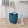 Umbra Harlo, 2.4 Gallon, White Sleek & Stylish Bathroom Trash Can, Small Garbage Bin Wastebasket for Narrow Spaces at Home or Office, 2-1/2 Gallon Capacity, 2.3-1012181-660(Lagoon Blue)