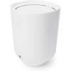 Umbra Step Can with Lid, Small Garbage/Trash Can (1.7 Gallons), Melamine Durable Bathroom Accessories, White Glossy Garbage Can, White Finish(White)