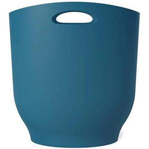Umbra Harlo, 2.4 Gallon, White Sleek & Stylish Bathroom Trash Can, Small Garbage Bin Wastebasket for Narrow Spaces at Home or Office, 2-1/2 Gallon Capacity, 2.3-1012181-660(Lagoon Blue)