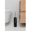 Umbra Touch Toilet Brush with Open Back Hideaway Holder, Black(Black)