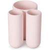 Umbra Touch Toilet Brush with Open Back Hideaway Holder, Black(Blush Pink)