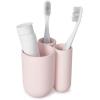 Umbra Touch Toilet Brush with Open Back Hideaway Holder, Black(Blush Pink)