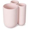 Umbra Touch Toilet Brush with Open Back Hideaway Holder, Black(Blush Pink)